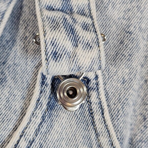 ReGeneration by Celebrity Pink Blue Denim Retro Casual Mini Overall Dress Large - Picture 7 of 11